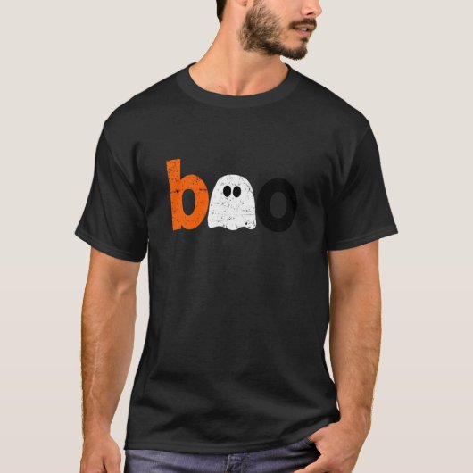 T-shirt Boo Ghost Scary Costume Vintage Halloween (Devant)