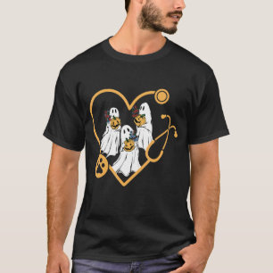 T-shirt Boo Ghost Vétérinaire Éffrayant Technicien vétérin