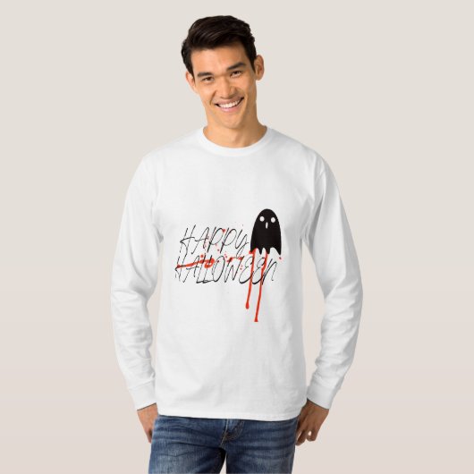 T-shirt Boo Halloween chemise, Halloween chemise, Hallowee (Devant entier)