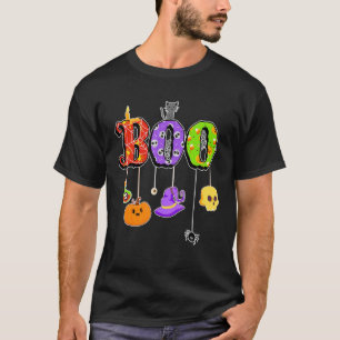 T-shirt Boo Halloween Costume Araignées Fantômes Pumkin so