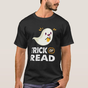 T-shirt Boo Halloween Librairie Livre Nerd