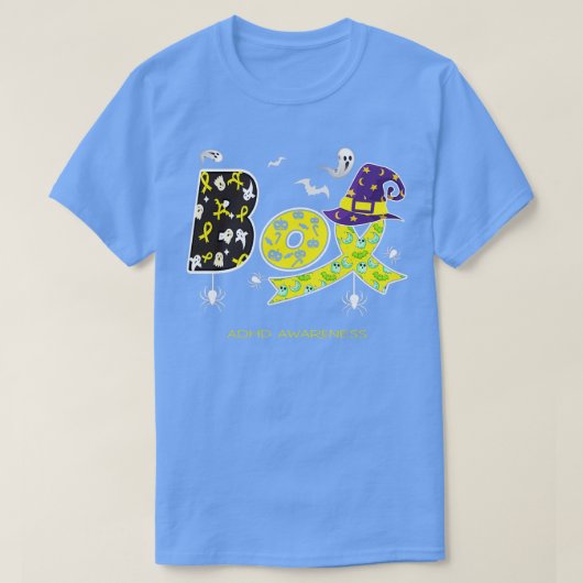 T-shirt Boo Halloween TDAH sensibilisation (Design devant)