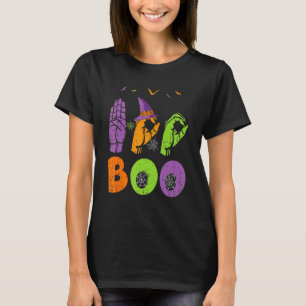 T-shirt Boo Hands American Sign Language Pride ASL Hallowe