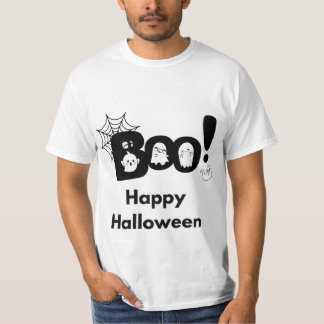 T-shirt Boo Happy Halloween fantôme hommes Net