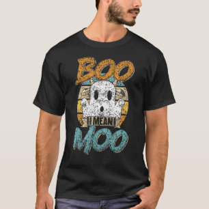 T-shirt Boo je veux dire Vache Vaches fantôme Vache Hallow