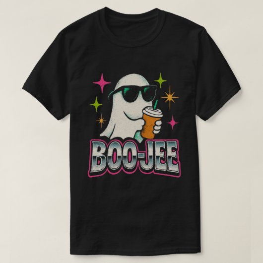 T-shirt Boo-jee Bootleg Retro Ghost Halloween Design (Design devant)