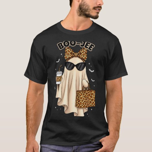 T-shirt Boo Jee Boujee Ghost Halloween October Vibes Soky  (Devant)