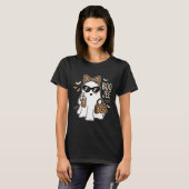 T-shirt Boo Jee Cute Ghost Halloween Leopard Design_1 (Devant entier)