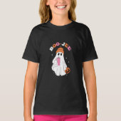 T-shirt BOO JEE Funny Halloween Ghost Coffee Citrouille (Devant)