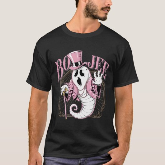 T-shirt Boo Jee Halloween Boujee Boo Jee Ghost T-Shir Rose (Devant)