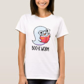 T-shirt Boo-k Worm Funny Halloween Bookworm Ghost Pun (Devant)