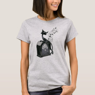 T-shirt Boo Kitty entend la musique