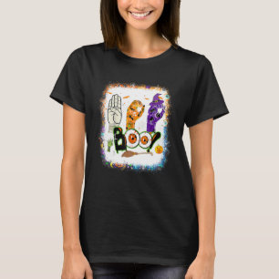 T-shirt Boo langue des signes américaine Asl Halloween Cos