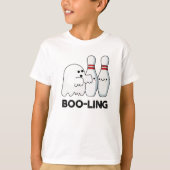 T-shirt Boo-ling Funny Halloween Bowling Ghost Pun (Devant)