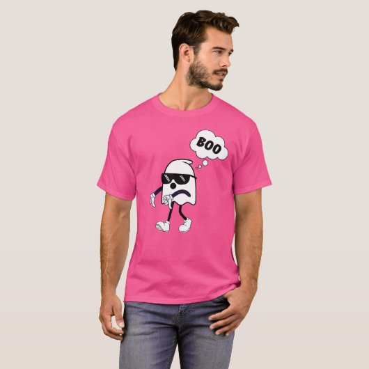 T-shirt Boo - Pouce vers le bas Cool Ghost mème Drôle Hall (Devant entier)