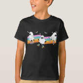T-shirt Boo Roller Patinage Hippie Ghost Love Roller Patin (Devant)