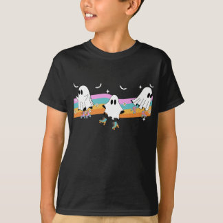T-shirt Boo Roller Patinage Hippie Ghost Love Roller Patin