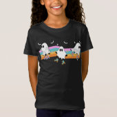 T-Shirt Boo Roller Patinage Hippie Ghost Love Roller Patin (Devant)