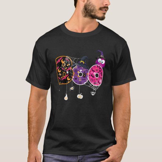 T-shirt Boo rose Spider Sorcière Casquette mignonne Hallow (Devant)