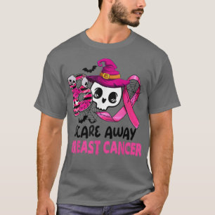 T-shirt Boo S'Effraie Du Cancer Du Sein Pink Ribbon Hallow