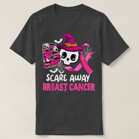 T-shirt Boo S'Effraie Du Cancer Du Sein Pink Ribbon Hallow (Design devant)
