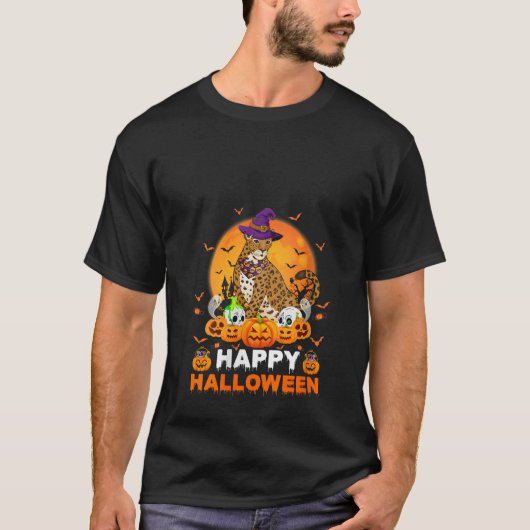 T-shirt Boo Sheet Scary Ghost Citrouille Moon Witch Jaguar (Devant)