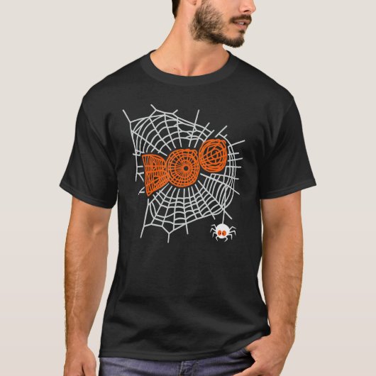 T-shirt Boo Spider Web For Woman  Cute Spider Web Graphic (Devant)