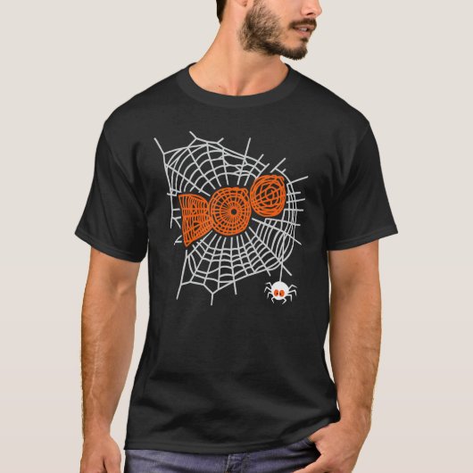 T-shirt Boo Spider Web pour femme mignonne Spider Web Grap (Devant)