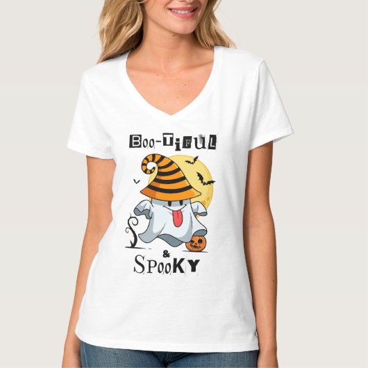 T-shirt Boo-tiful et Éffrayant (Devant)