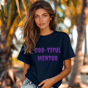 T-shirt Boo tiful Mentor halloween typographie violette