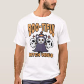 T-shirt Boo-tiful Witch Vibes – Cute Spooky Cat Halloween (Devant)
