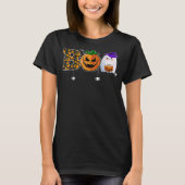 T-shirt Boo With Spiders Ghost Pumpkin And Witch Hat Hallo (Devant)