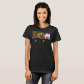 T-shirt Boo With Spiders Ghost Pumpkin And Witch Hat Hallo (Devant entier)