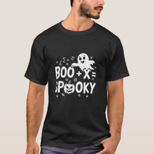 T-shirt Boo + X = Chemise drôle de maths Halloween épouvan