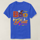 T-shirt Boo Yall With Spiders And Witch Hat Halloween Cost (Design devant)