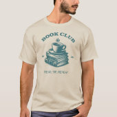 T-shirt Book Club Café et livres Read Sip Repeate (Devant)