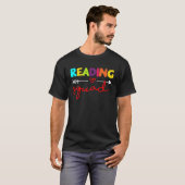T-shirt Book Club Tees Bookworm School Library  Reading Sq (Devant entier)