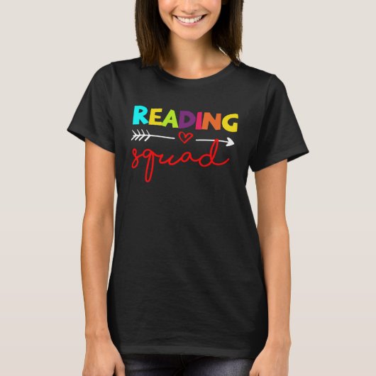 T-shirt Book Club Tees Bookworm School Library  Reading Sq (Devant)