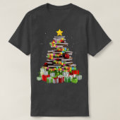 T-shirt Book Lover Christmas Tree Librarian Chris (Design devant)