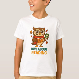 T-shirt Book Lover Funny Pun Tee Owl À propos de la lectur