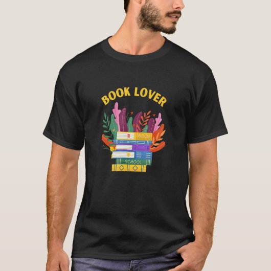 T-shirt Book Lover Plants love Big Books Read (Devant)
