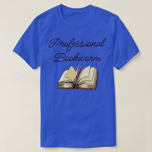 T-shirt Book Lover Professional Bookworm III (Design devant)