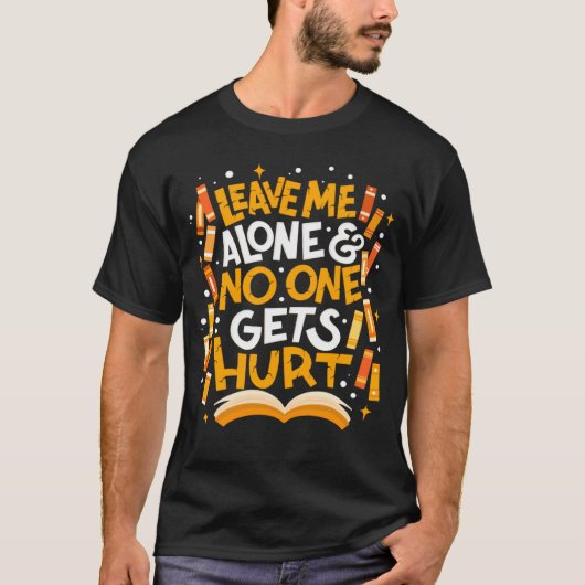 T-shirt Book Reader Bookworm Quote (Devant)
