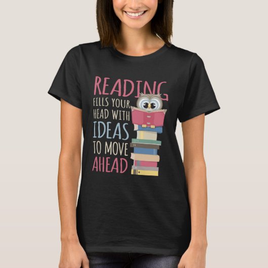 T-shirt Book Reader Reading Library & Librarian Bookworm O (Devant)