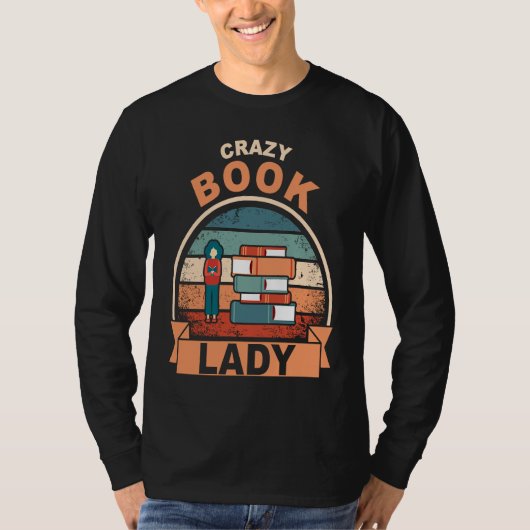 T-shirt book reading bookworm library books librarian (Devant)