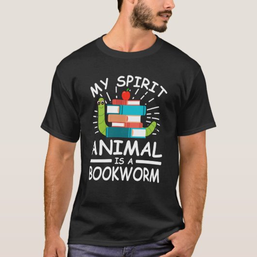 T-shirt book reading bookworm library books librarian (Devant)