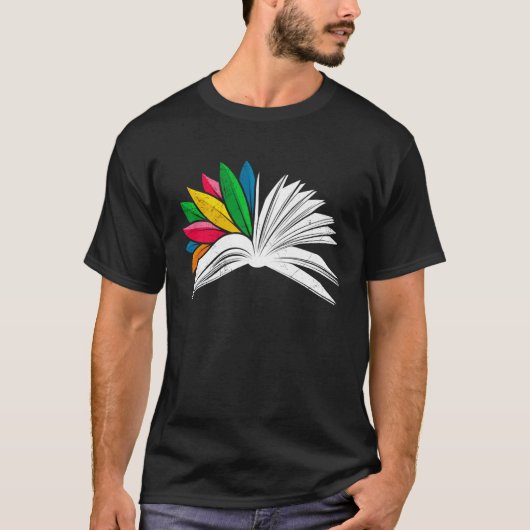 T-shirt Book  reading enthusiasts book flower Book Love (Devant)