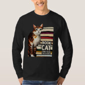 T-shirt Book Reading Studying Cat Reader Kitten (Devant)