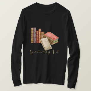T-shirt Booklover Spiritual Girl Aquarelle à manches longu