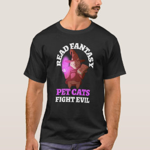 T-shirt Books Cats Evil Bookish Bookish Imaginaire Wizard 